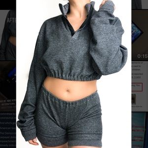 two piece cropped sweater set women’s